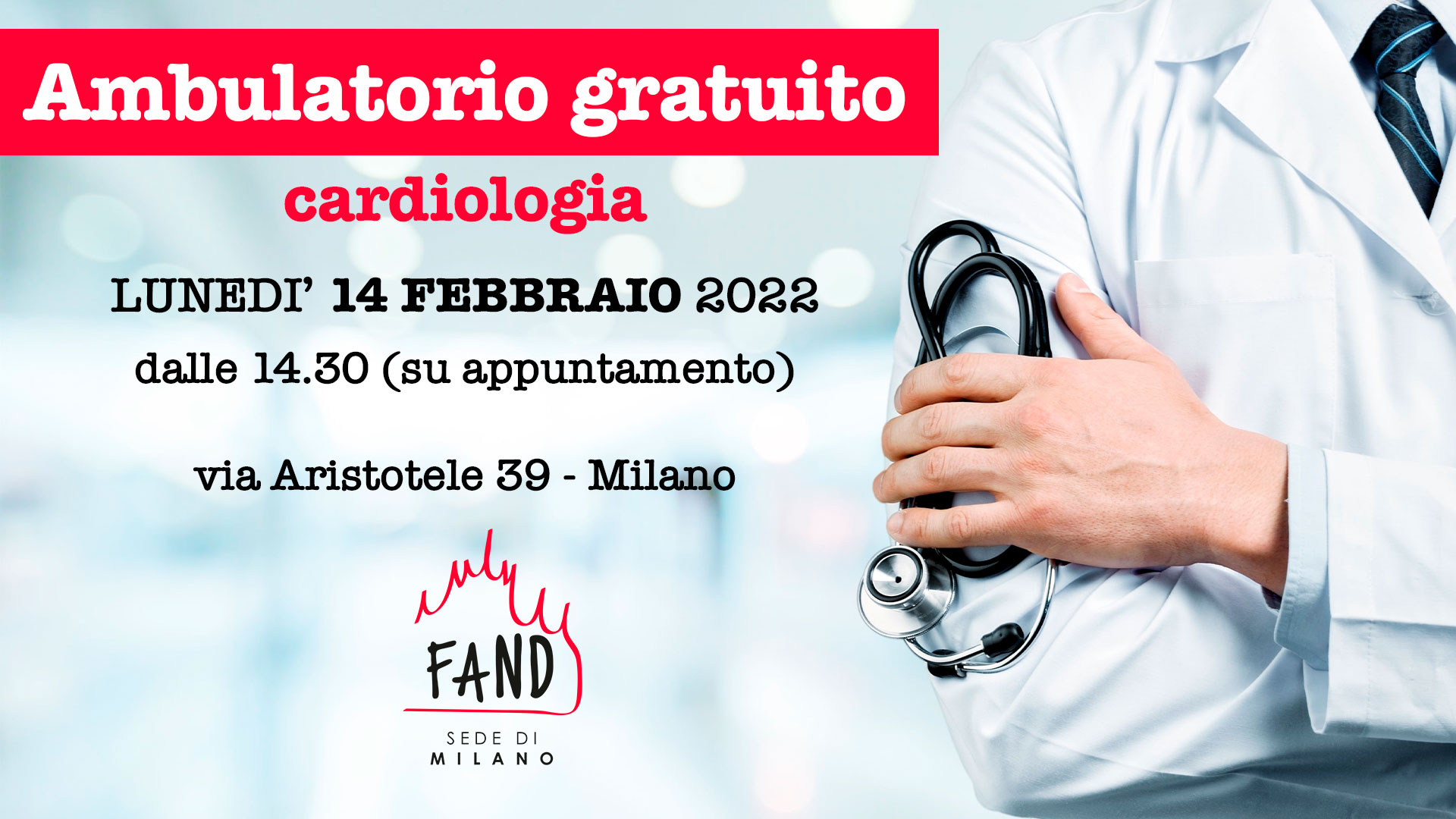 14 feb 2022 - Ambulatorio gratuito - cardiologia
